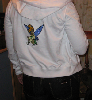 jacket with tinkerball machine embroidery